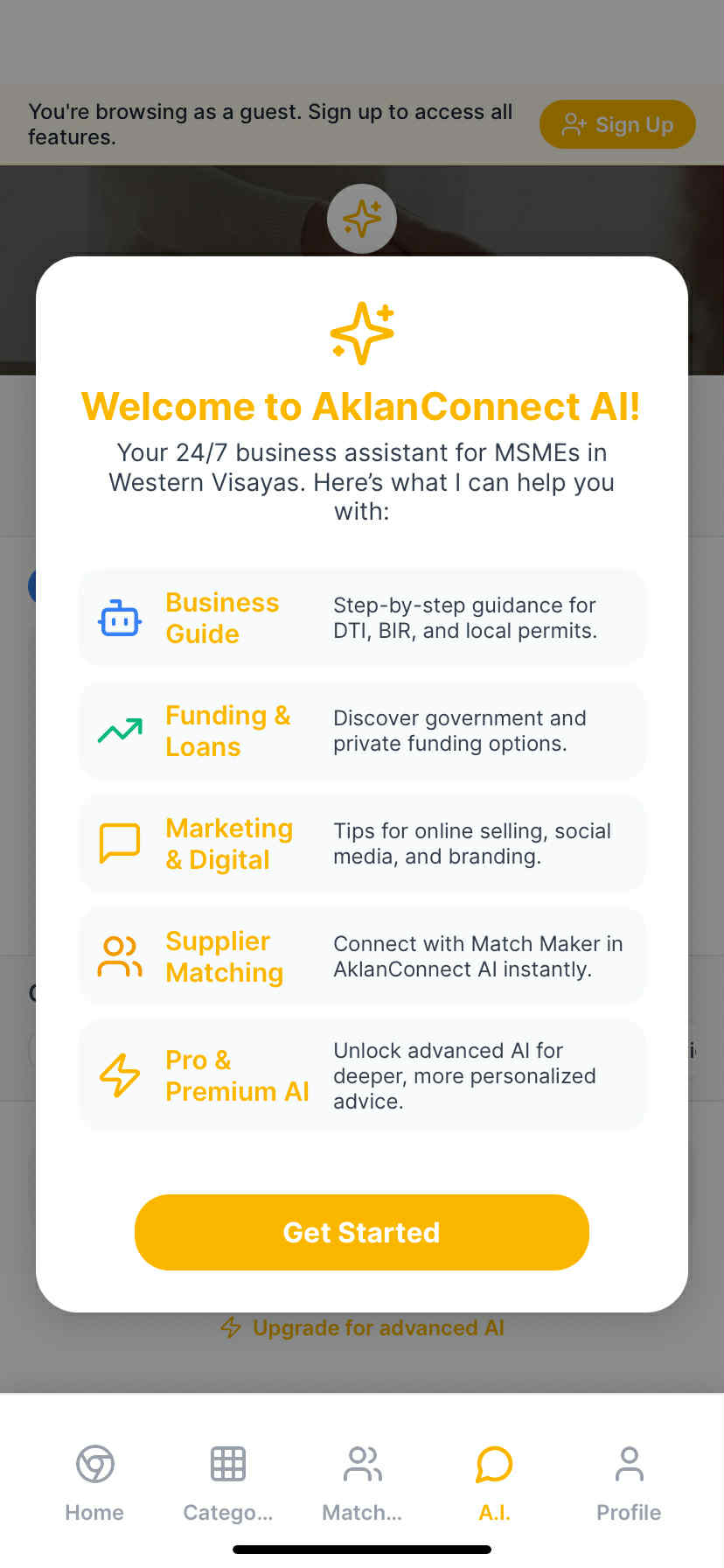 AklanConnect AI onboarding