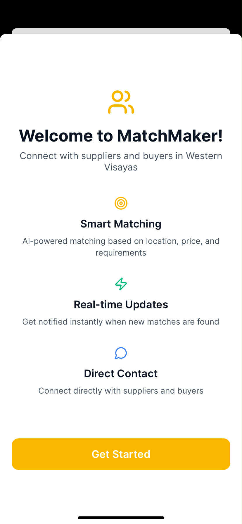 Smart Match Maker onboarding
